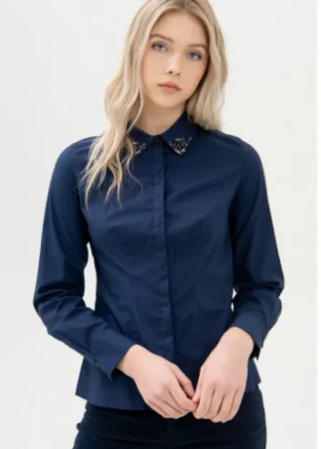 FRACOMINA  BLOUSE DARKBLUE