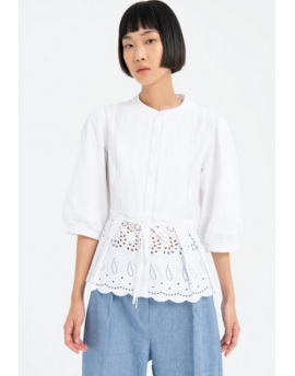 FRACOMINA 3/4 BLOUSE WHITE -50%