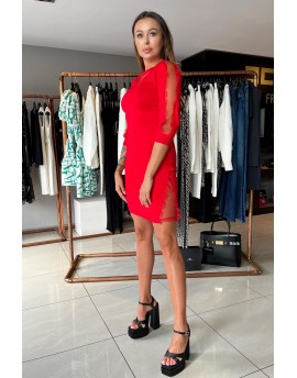 FRACOMINA PENCIL DRESS RED -50%