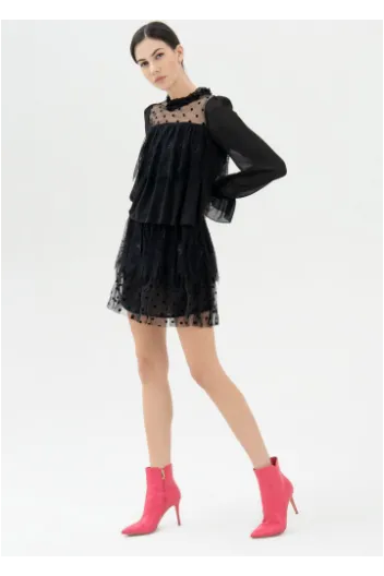 FRACOMINA SHORT DRESS BLACK