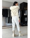 FRACOMINA KNITTED SWEATER WITH HOODIE GOLDCRE