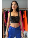 GAELLE PARIS TOP BRALETTE IN NERO