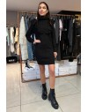 FRACOMINA MAXI TURTLE DRESS BLACK