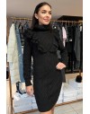 FRACOMINA MAXI TURTLE DRESS BLACK