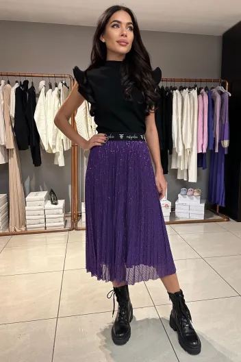 FRACOMINA MIDI SKIRT VIOLET