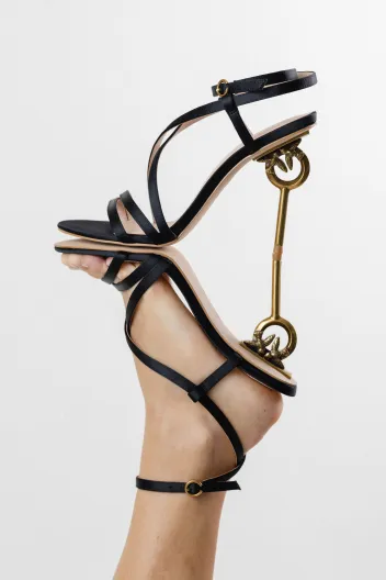 PINKO SANDAL SATIN BLACK