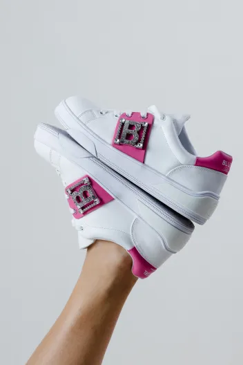 BLUGIRL SNEAKER CALF WHITE/PINK