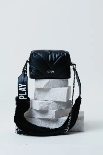 ICE PLAY BAG LUREX NERO