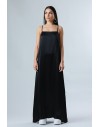 FRACOMINA LONG SLIP DRESS BLACK