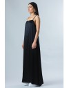 FRACOMINA LONG SLIP DRESS BLACK