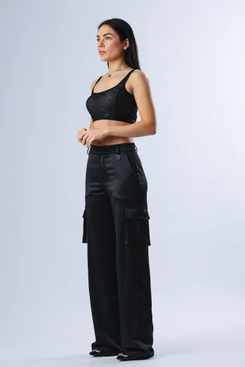 GAELLE PARIS PANTALONE IN ENVER NERO