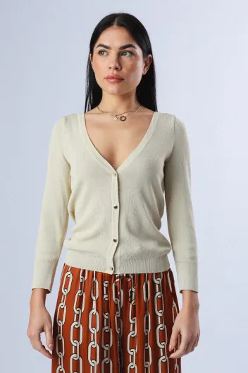 FRACOMINA 3/4 CARDIGAN SAND