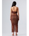FRACOMINA KNITTED TOP BROWN