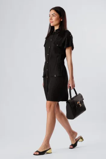 FRACOMINA MINI DRESS BLACK