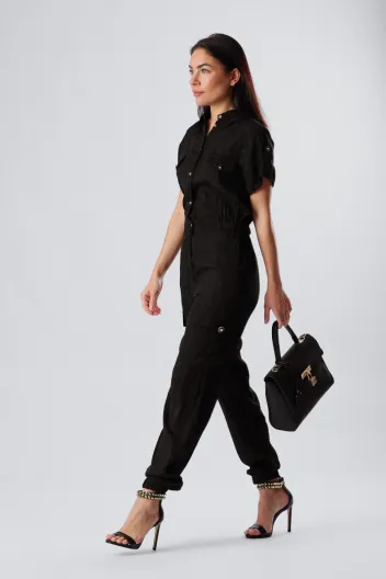 FRACOMINA LONG JUMPSUIT BLACK