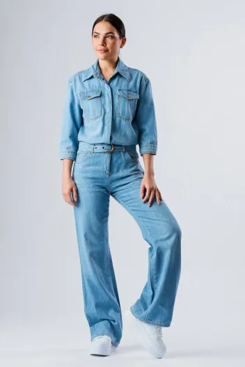 PINKO TURANO TUTA DENIM LEGGERO LIGHT WASH