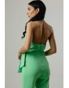 PINKO EXTRADRY TUTA CREPE STRETCH GREEN