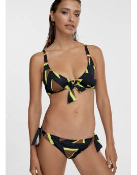 LOLA CASADEMUNT BIKINI NEGRO-VERDE -40%