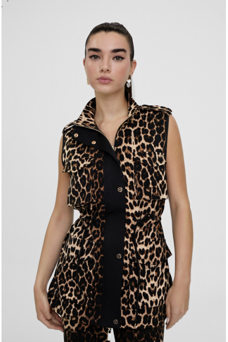 LOLA CASADEMUNT KAMIZELKA ANIMAL PRINT