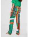 LOLA CASADEMUNT PANTALONE VERDE-NARANJA