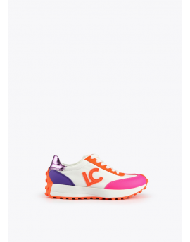 LOLA CASADEMUNT SNEAKERSY BLANCO-NARANJA -25%