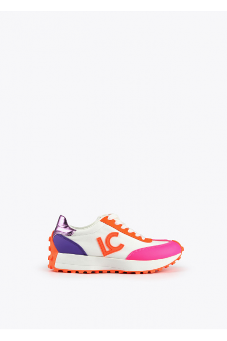 LOLA CASADEMUNT SNEAKERSY BLANCO-NARANJA