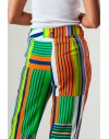 LOLA CASADEMUNT PANTALONE VERDE-NARANJA