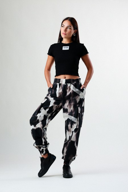 TWINSET SPODNIE ANIMAL PRINT