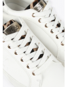 LOLA CASADEMUNT SNEAKERS WITH ANIMAL PRINT DETAILS