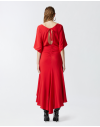 PINKO CHAMONIX ABITO CREPE DE CHINE ROSSO SALSA