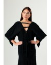 PINKO CHANOMIX ABITO CREPE E CHINE BLACK