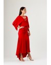 PINKO CHAMONIX ABITO CREPE DE CHINE ROSSO SALSA