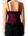 PINKO STRASBOURG TOP GEORGETTE BURGUNDY/BLACK