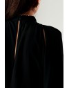 PINKO METZ BLUSA CREPE DE CHINE BLACK