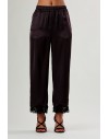 PINKO PENDOLO PANTALONE SATIN BROWN/BLACK