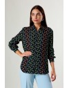 PINKO NEW NORA CAMICIA CREPE DE BLACK/MULTICOLOUR