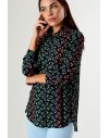 PINKO NEW NORA CAMICIA CREPE DE BLACK/MULTICOLOUR