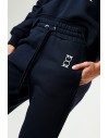 PINKO CARICO PANTALONE FELPA PATCH DEEP NAVY BLUE