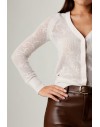 PINKO ZUCCHERAGGIO CARDIGAN RETE FADED SANDY BEIGE