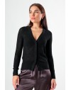 PINKO ZUCCHERAGGIO CARDIGAN RETE BLACK