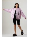 PINKO BRUGNETO BOMBER SATIN SWEET LILAC PINK