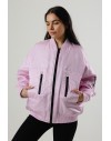 PINKO BRUGNETO BOMBER SATIN SWEET LILAC PINK