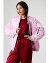 PINKO BRUGNETO BOMBER SATIN SWEET LILAC PINK