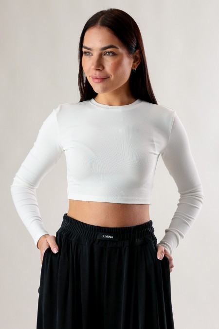 MADE IN ITALY CROP TOP BIAŁY