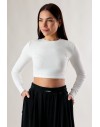 MADE IN ITALY CROP TOP BIAŁY