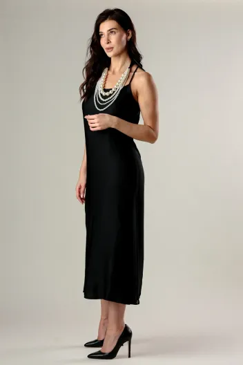 FRACOMINA LONG DRESS BLACK