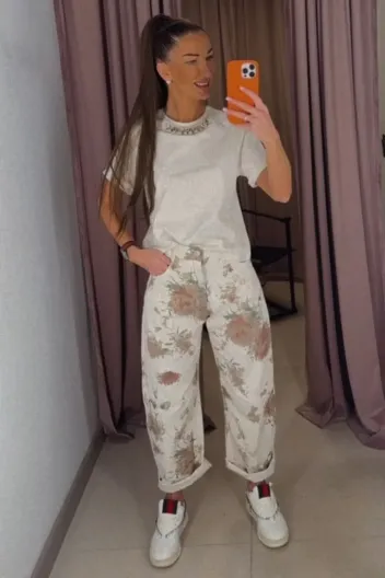 MADE IN ITALY PANTALONE MARRONE